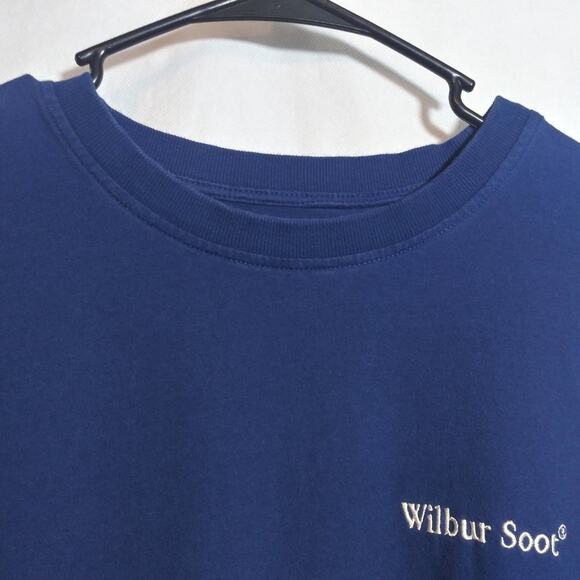 WILBUR SOOT Long Sleeve T-Shirt NAVY Rainbow Stripe Embroidered Official Size M - Picture 2 of 9